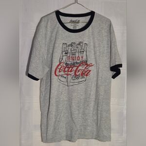 Coca Cola Red and Gray Men's T-Shirt